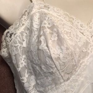 Sexy Vintage Slip with Lace bodice & trim  Sz 34
